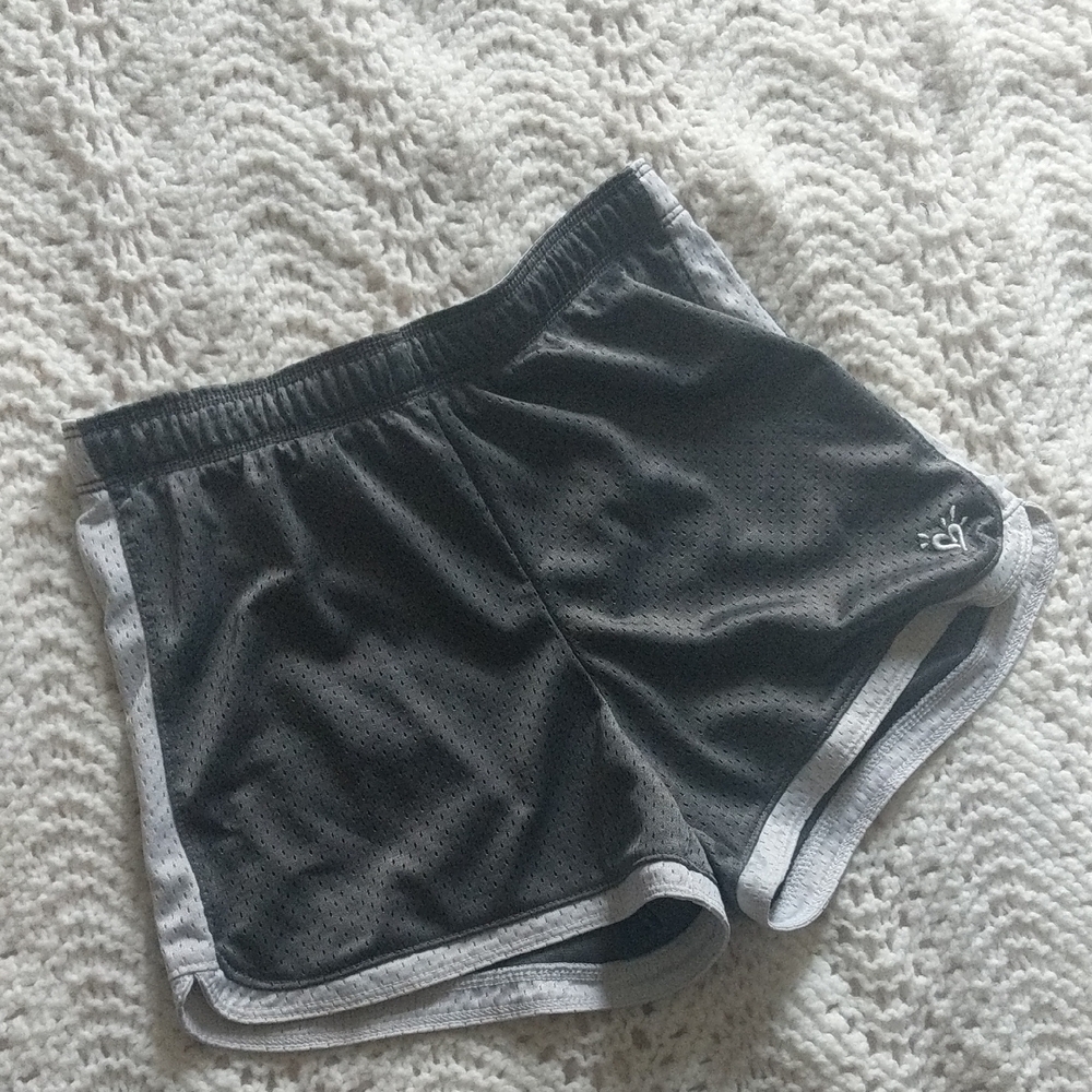 Justice Black and Gray Athletic Shorts